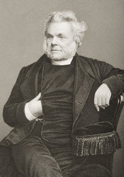 John Angell James (1785-1859) inciso da D.J. Pound da una fotografia, da 