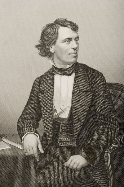 John Bartholomew Gough (1817-86) inciso da D.J. Pound da una fotografia, da 