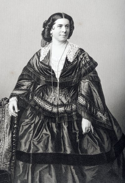 Madame Anna Bishop (1810-84) incisa da D.J. Pound da una fotografia, da 