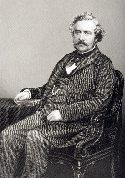 Martin Farquhar Tupper (1810-89) inciso da D.J. Pound da una fotografia, da 