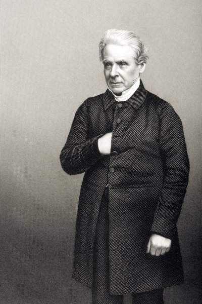 Reverendo Thomas Dale (1797-1870) inciso da D.J. Pound da una fotografia, da 