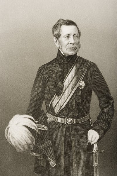 Sir John Fox Burgoyne (1782-1871) inciso da D.J. Pound da una fotografia, da 