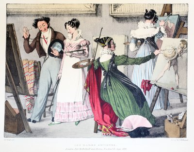 Les Dames Artistes, pubblicato da Rodwell e Martin, 1820 da John James Chalon