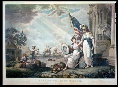 America guidata dalla saggezza, 1815 da John James after Barralet