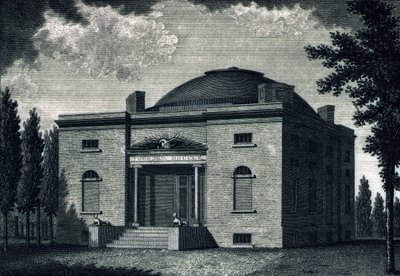Accademia di Belle Arti della Pennsylvania, inciso da Benjamin Tanner, c.1820 da John James after Barralet