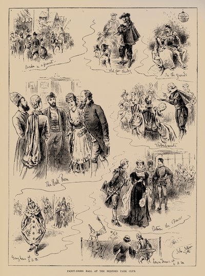 Ballo in maschera al Bedford Park Club da John Jellicoe