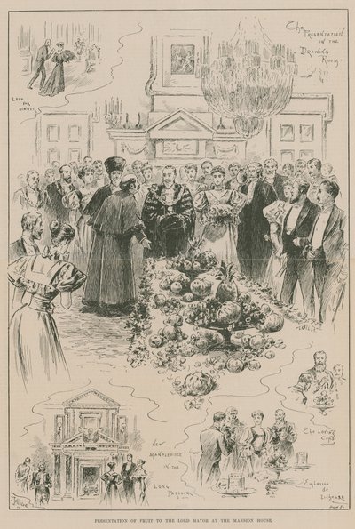 Presentazione di frutta al Lord Mayor alla Mansion House da John Jellicoe
