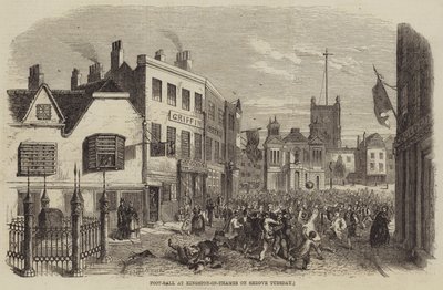 Calcio a Kingston-on-Thames il martedì grasso da John Jessop Hardwick