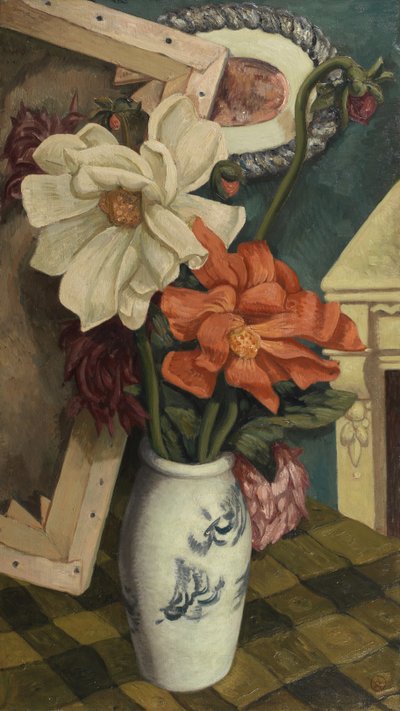 Natura morta con dalie da John Joseph Wardell Power