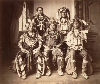 Delegazione Otoe-Missouria, 1881 da John K. Hillers.