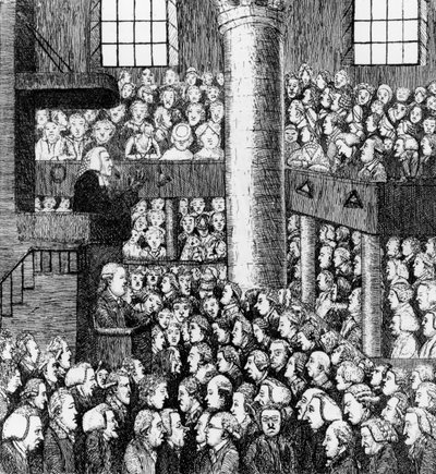 Una congregazione assonnata, 1785 da John Kay