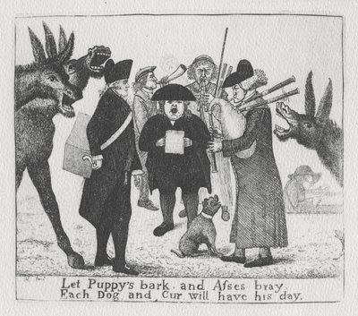 Lascia che i cuccioli abbaiano e gli asini ragliano, ogni cane e cur avrà il suo giorno, 1784 da John Kay