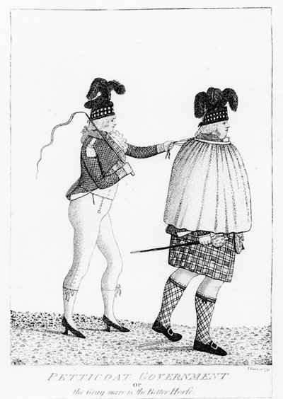 Governo delle sottane, o la cavalla grigia è il cavallo migliore, 1795 da John Kay