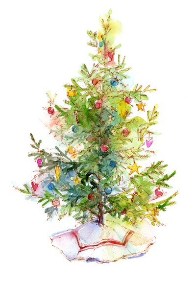 Albero di Natale con gonna da John Keeling