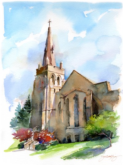 Chiesa con campanile da John Keeling