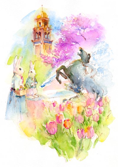 Piazza a Pasqua da John Keeling