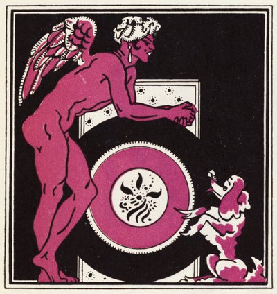 Decorazione per La storia di Aladino e la lampada meravigliosa (litografia a colori) da John Kettelwell