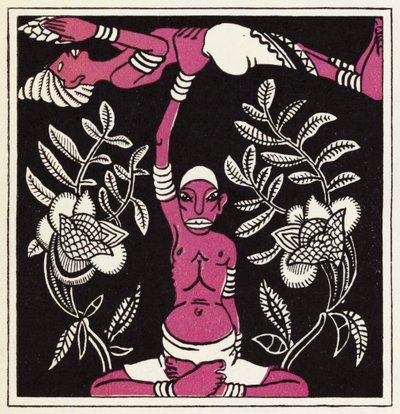 Abbellimento per La storia di Aladino e la lampada meravigliosa (litografia a colori) da John Kettelwell