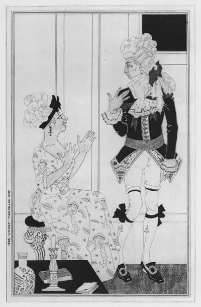 Illustrazione per Love for Love di William Congreve da John Kettelwell
