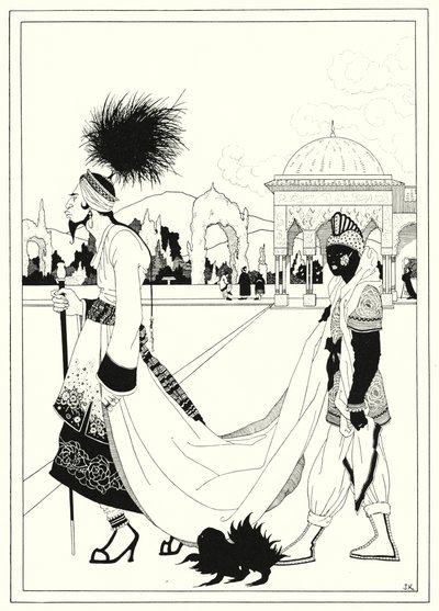 Illustrazione per La Storia di Aladino e la Lampada Meravigliosa (litografia) da John Kettelwell