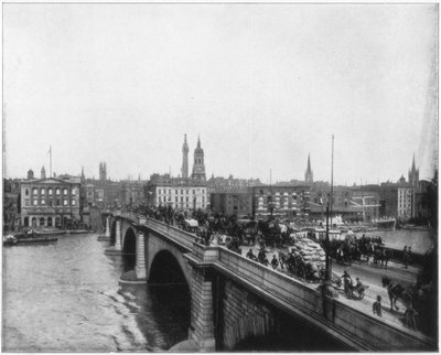 Ponte di Londra, Londra, fine XIX secolo da John L. Stoddard