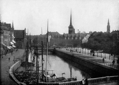 Scena di strada a Copenaghen, Danimarca, 1893 da John L. Stoddard