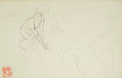 Achille e Xanto, dai folios di La Farge n. 849 e n. 860, uno di 42 disegni da John La Farge