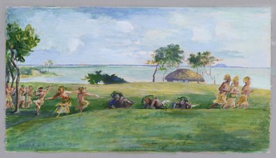 Danza militare a Samoa da John La Farge or Lafarge