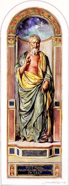 San Paolo predica, c.1900-05 da John La Farge or Lafarge