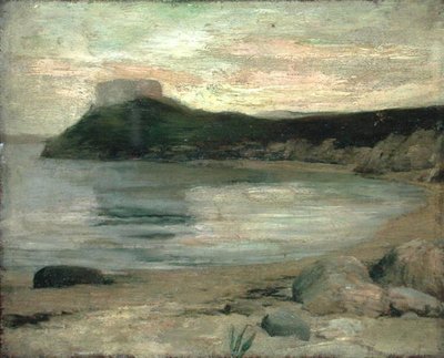 Studio della luce serale, Fort Dumpling, Newport Harbor da John La Farge or Lafarge