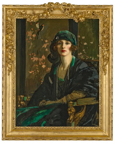 Una signora in nero e verde: Mrs Freda Dudley Ward da John Lavery