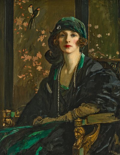 Una signora in nero e verde: Mrs Freda Dudley Ward da John Lavery