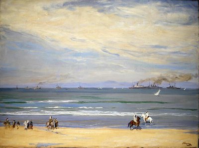 Cannoniere francesi, Baia di Tangeri da John Lavery