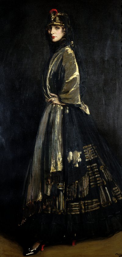 Nocciolo in nero e oro, 1916 da John Lavery