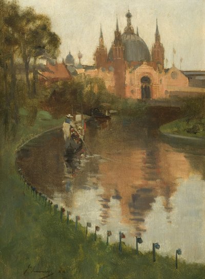 Kelvingrove, vista dal fiume, 1888 da John Lavery