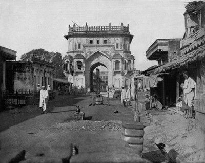 Porta di Lucknow in India c. 1890 da John Lawson Stoddard