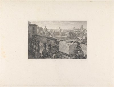 Roma, dai Giardini Farnese da John Le Keux