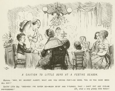 Un avvertimento ai ragazzini in una stagione festiva da John Leech