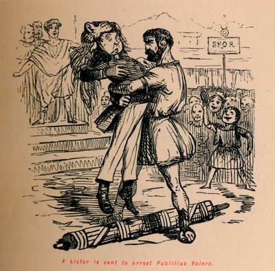 Un Littore è inviato ad arrestare Publilius Volero, 1852 da John Leech