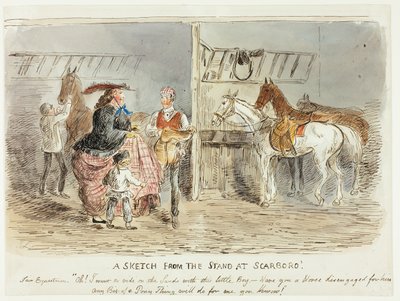 Uno Schizzo dallo Stand a Scarboro da John Leech
