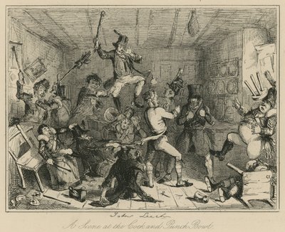 Una scena al Cock and Punch Bowl da John Leech