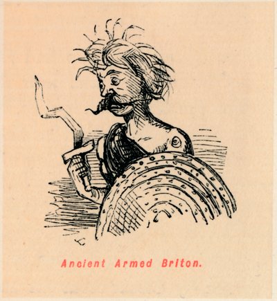 Antico Britanno armato, c1860 da John Leech