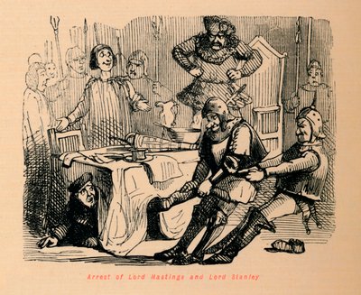 Arresto di Lord Hastings e Lord Stanley da John Leech