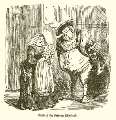 Nascita della principessa Elisabetta da John Leech