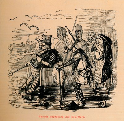 Canuto che rimprovera i suoi cortigiani, c1860, c1860 da John Leech
