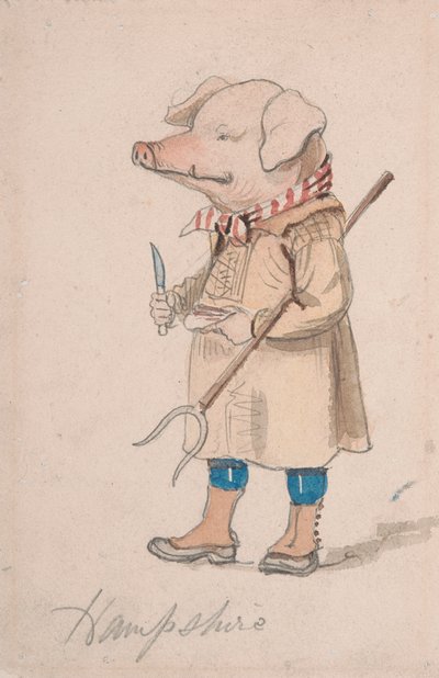 Caricatura della contea di Hampshire da John Leech