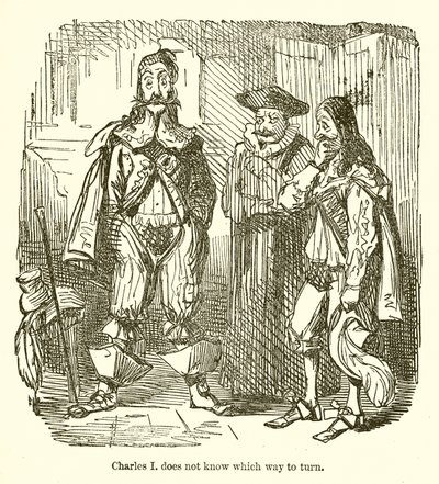 Carlo I non sa dove girarsi da John Leech