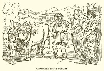 Cincinnato scelto come dittatore da John Leech