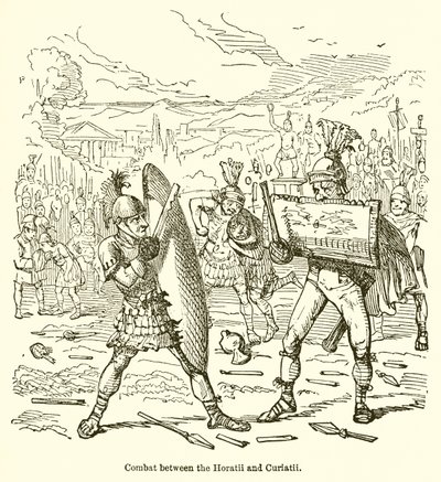 Combattimento tra gli Orazi e i Curiazi da John Leech