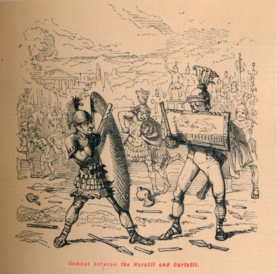Combattimento tra gli Orazi e i Curiazi da John Leech